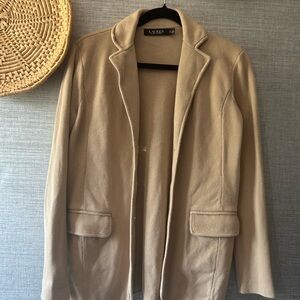 Ralph Lauren Tan Sweater Blazer Professional